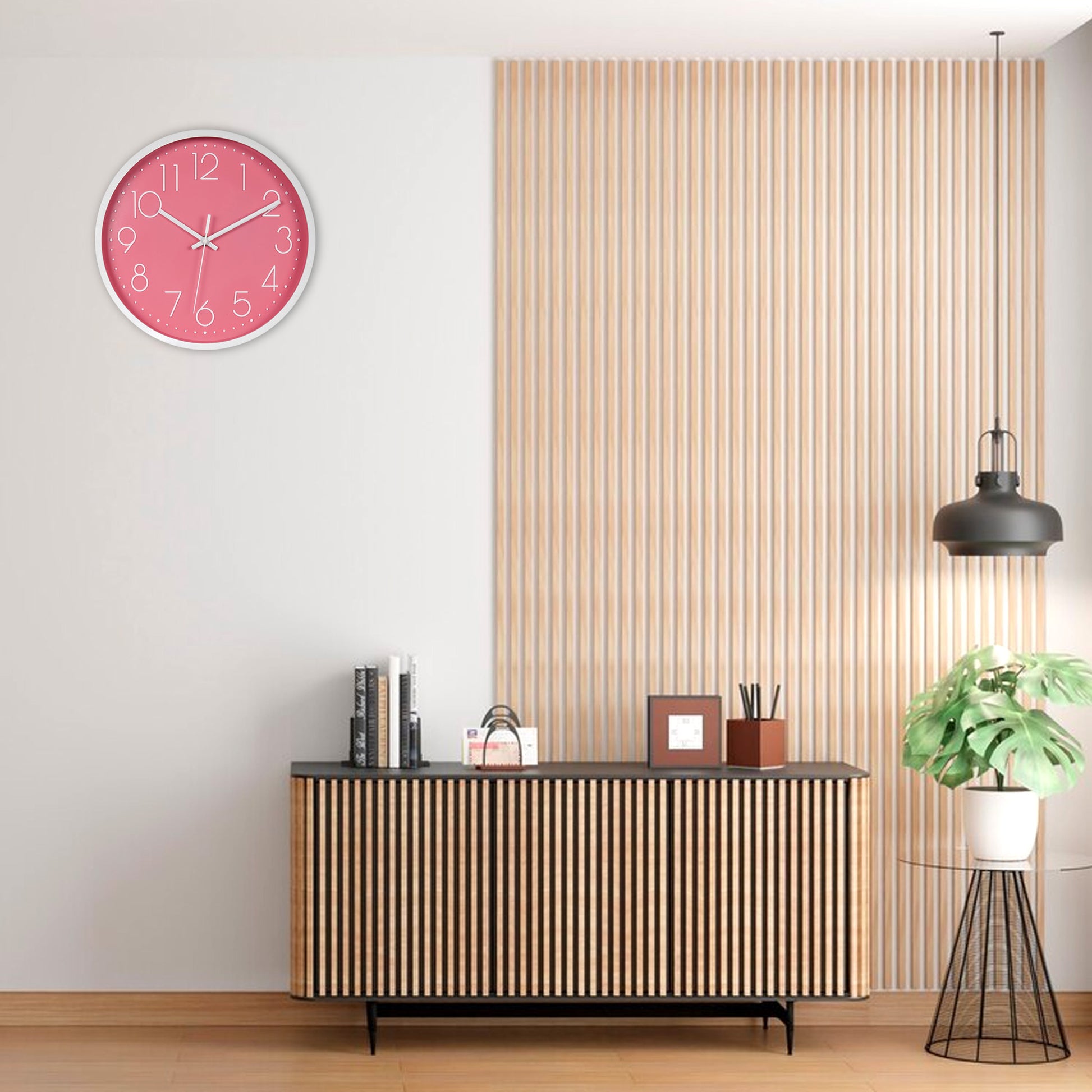 IvoQ Elegante Wandklok Roze Ø30 cm-IvoQ