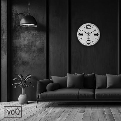 IvoQ Wandklok Modern Design Wit 30 cm-IvoQ