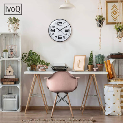IvoQ Wandklok Modern Design Wit 30 cm-IvoQ