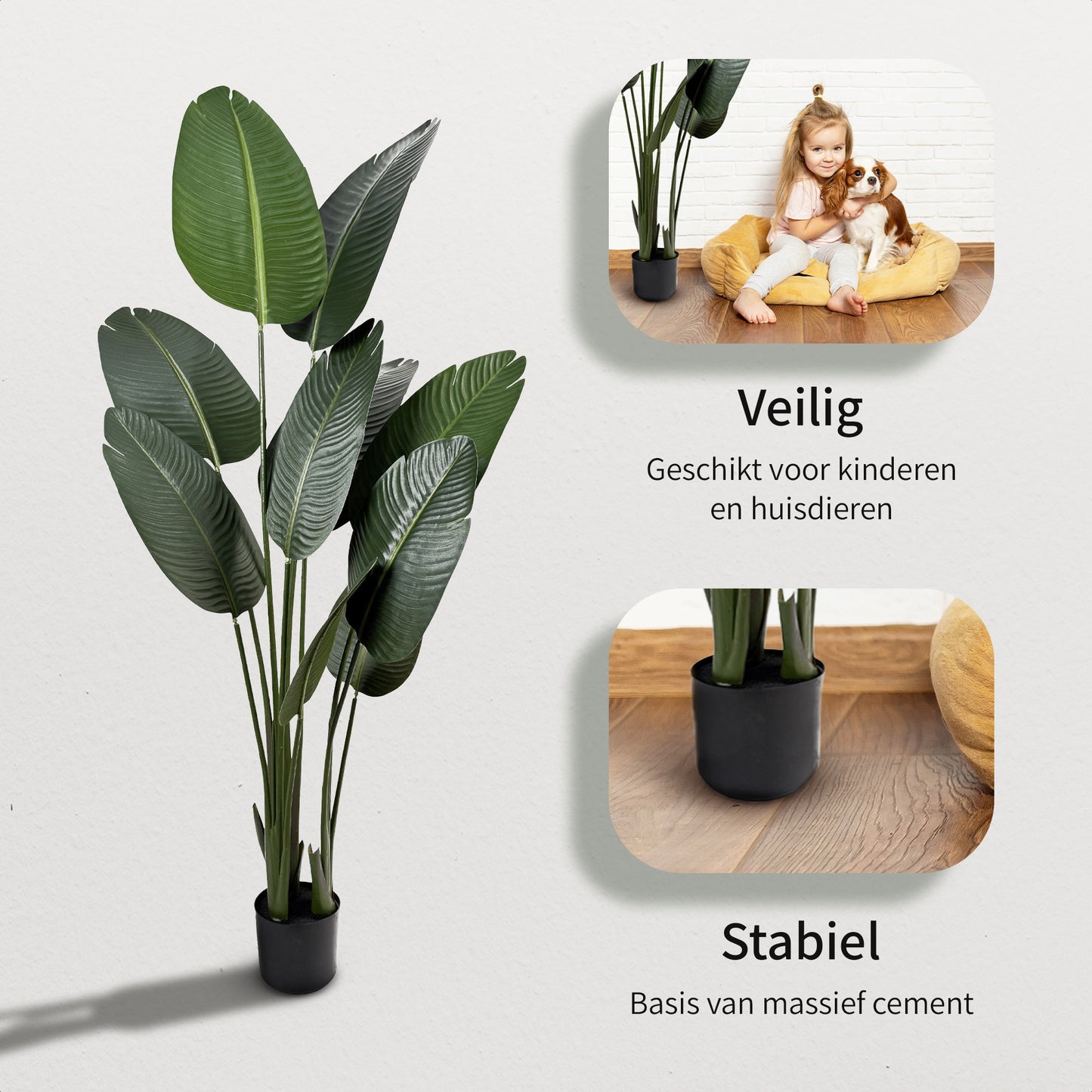 IvoQ Strelitzia Kunstplant 160 cm-IvoQ