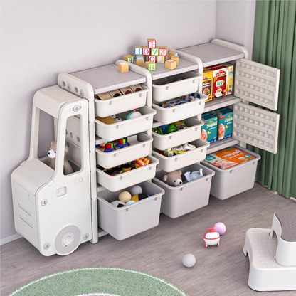 IvoQ Kinderkast Auto met Opbergbakken-IvoQ