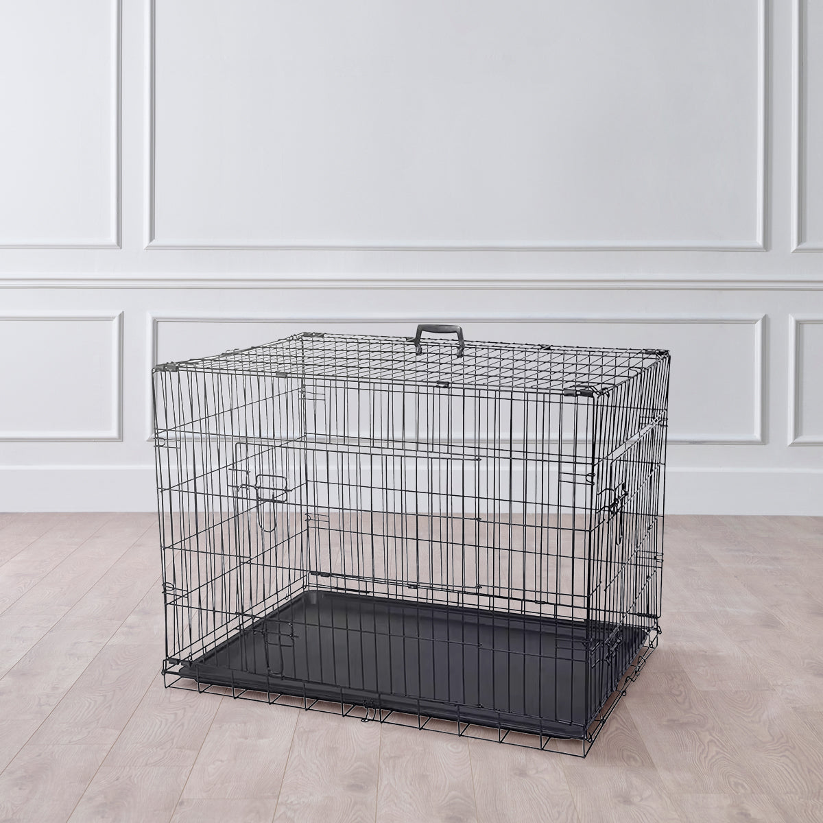 IvoQ Hondenbench L – 90×60×67 cm – Zwart-IvoQ
