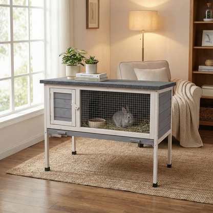 IvoQ Konijnenhok Hout 91,5x45x70 cm FSC