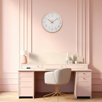 IvoQ Moderne Wandklok Roségoud Ø30 cm-IvoQ