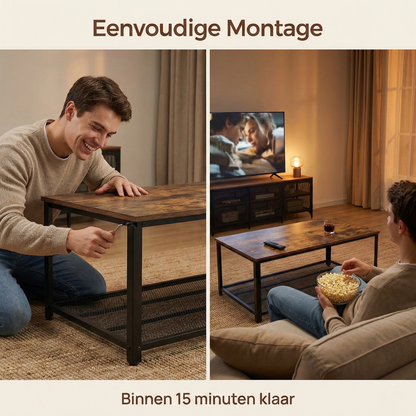 IvoQ Industriële Salontafel 106x60 cm