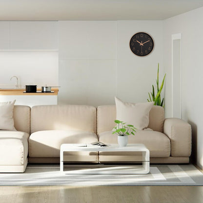 IvoQ Moderne Wandklok Zwart Ø30 cm-IvoQ