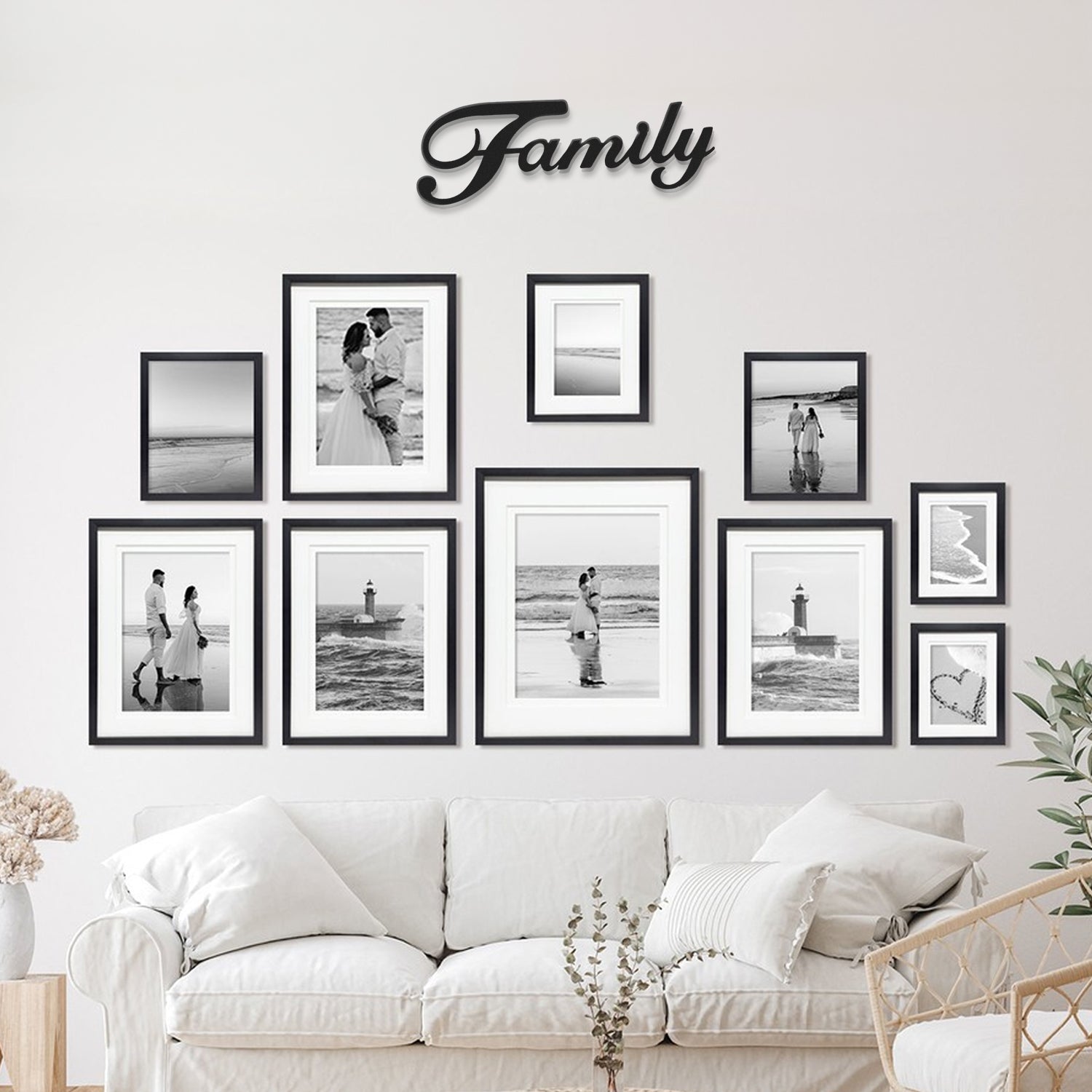 IvoQ Wanddecoratie Family Metaal Zwart-IvoQ