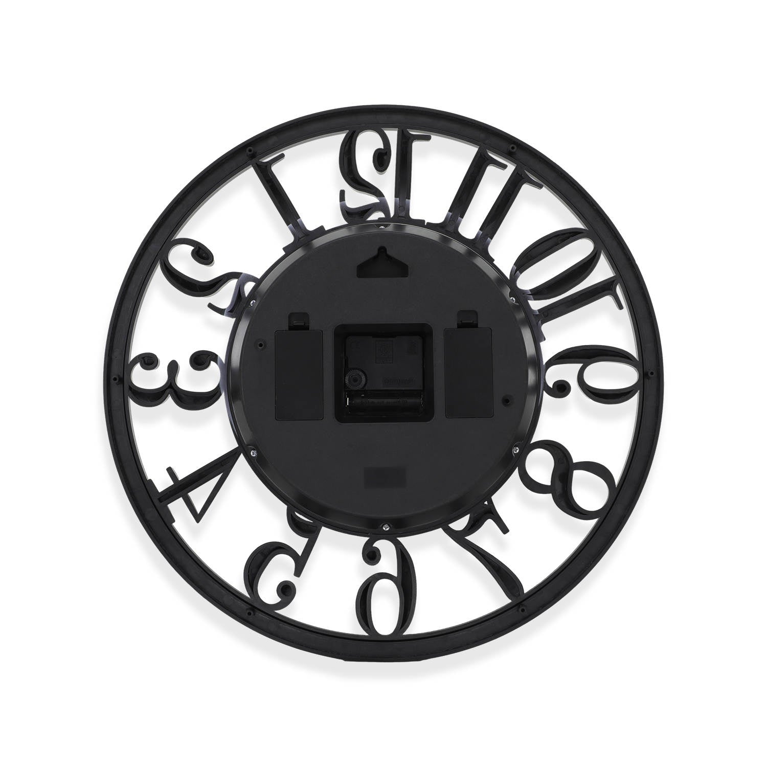 IvoQ Industriële Wandklok met Draaiende Tandwielen - Zwart & Goud - Stoere Muurklok - 40 cm