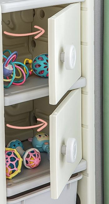 IvoQ Kinderkast Auto met Opbergbakken-IvoQ