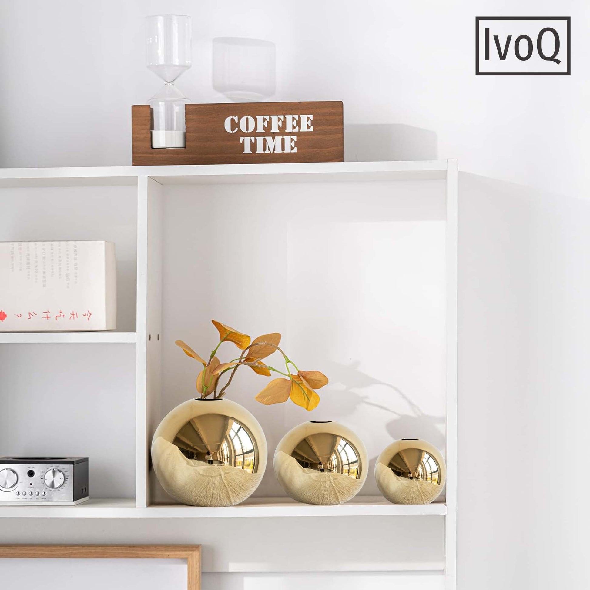 IvoQ Vazenset Goud Keramiek Luxe 3 Delig-IvoQ