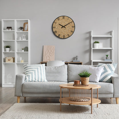 IvoQ Wandklok Zeegras Stil Quartz 40 cm-IvoQ