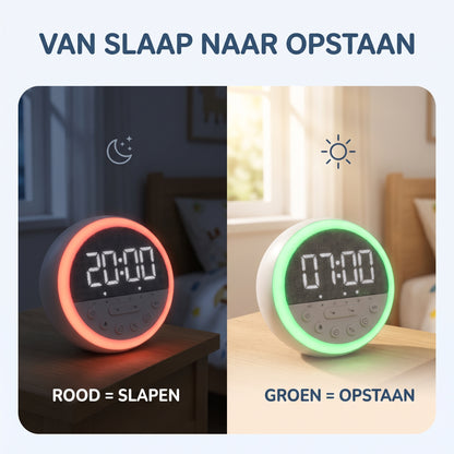 IvoQ Slaaptrainer Kinderen - Kinderwekker - Nachtlampje - White Noise