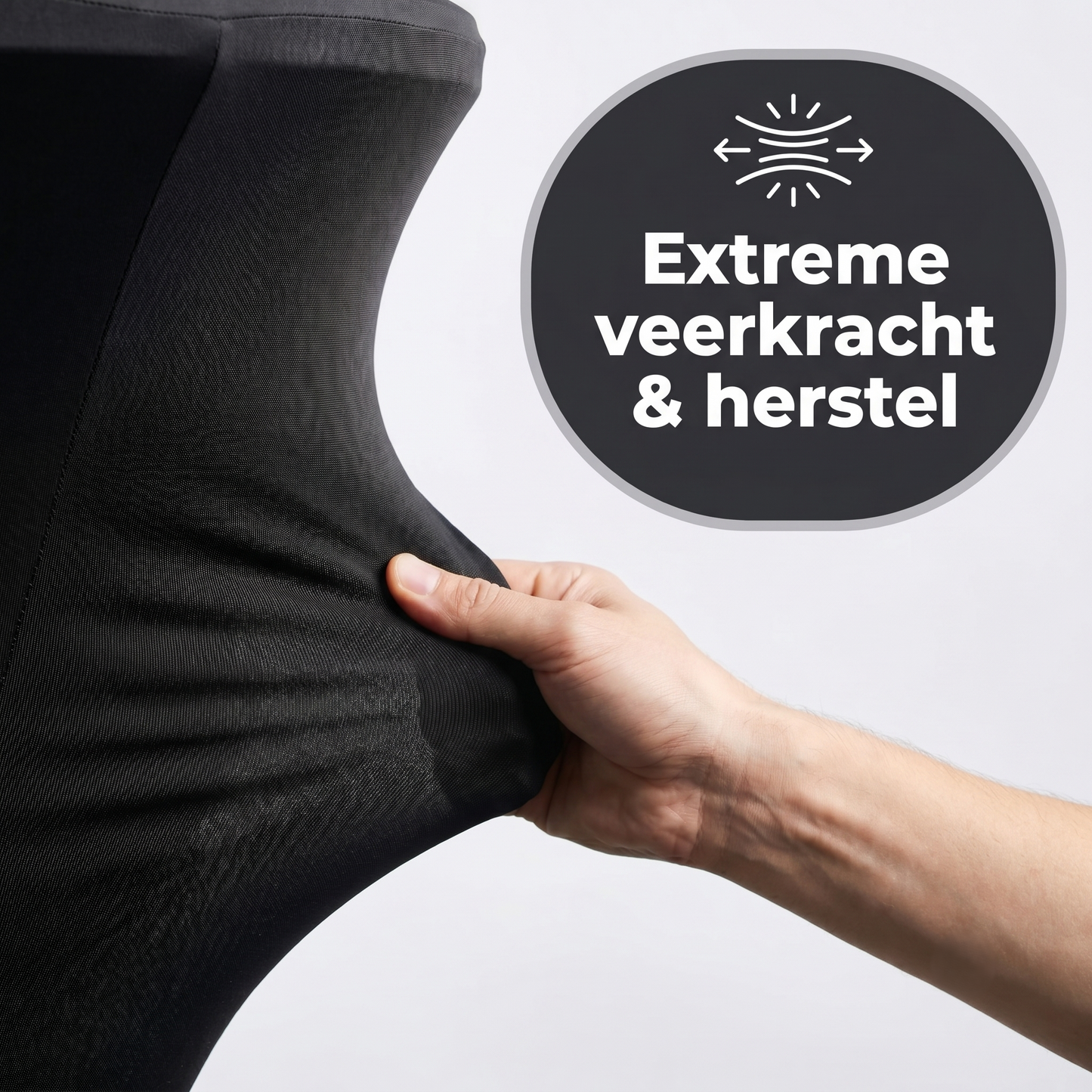 IvoQ Statafelrok Zwart - Set van 2 - ∅ 80x110 cm - Extra Dikke Statafelhoes - Luxe Stretch Tafelrok - Kreukvrij