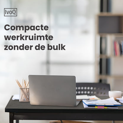 IvoQ Sidetables - Set van 2 - Zwart - Smalle Industriële Consoletafels - 120x23 cm - Haltafels