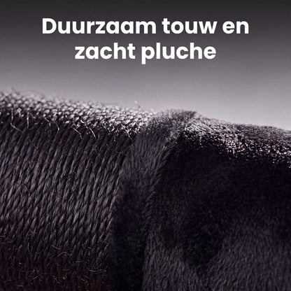 IvoQ Krabpaal voor Katten - 90 cm - Zwart - Stevige Kattenkrabpaal met Speelbal & Sisal - 90x40x40 cm