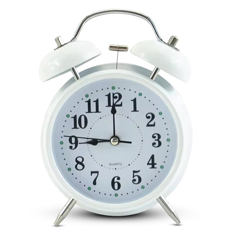 IvoQ Witte Klassieke Wekker met Dubbele Bel-IvoQ